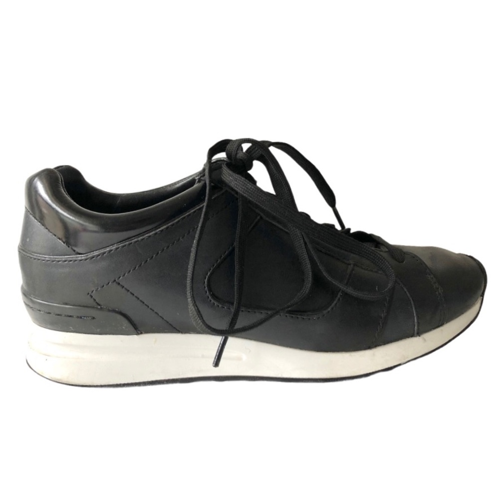 3.1 Philip Lik Black Trance Leather Sneakers Size EU 38